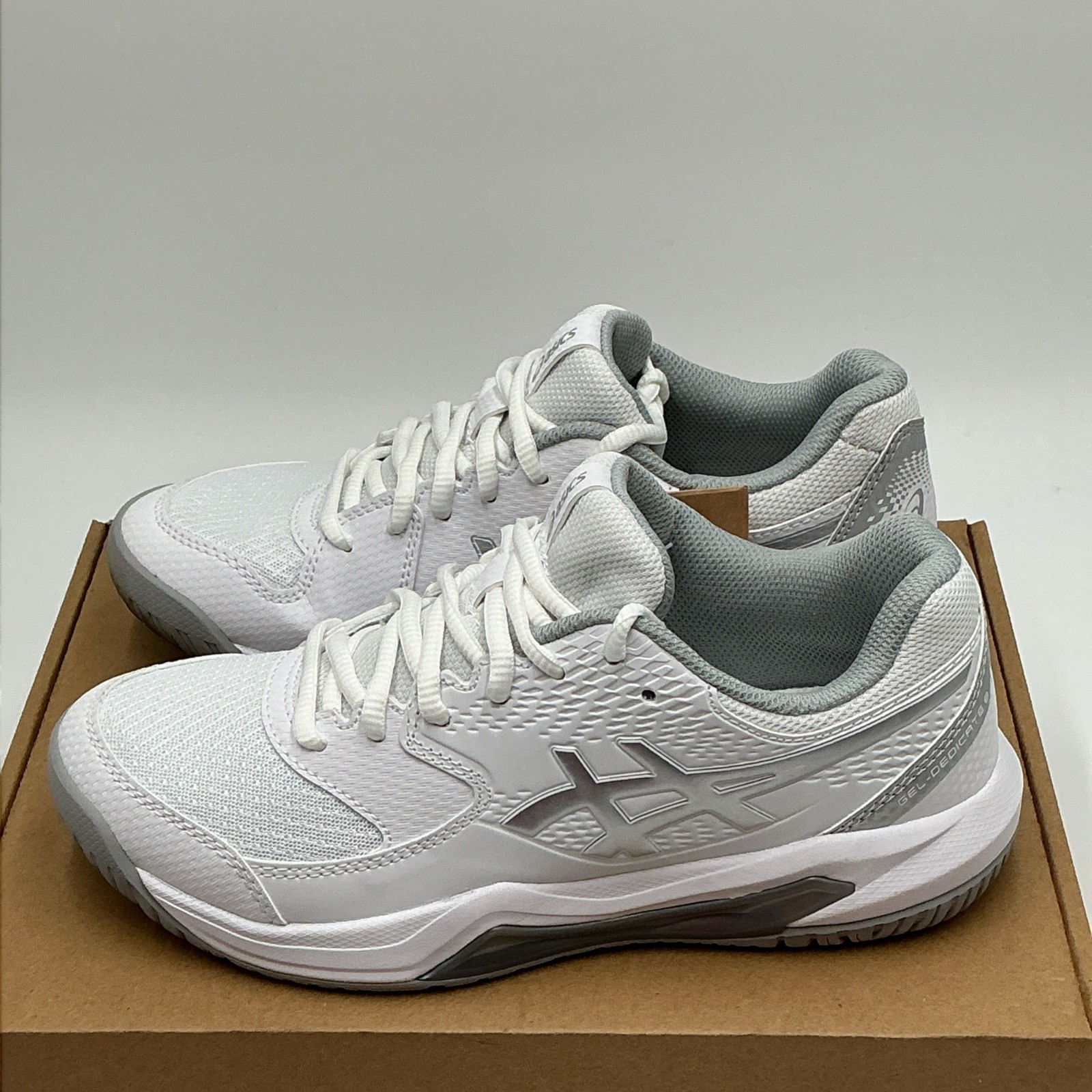 Asics Gel-Dedicate 8 1042A237-101 Sneaker Womens 6.5 White Tennis Shoes Ebay3813
