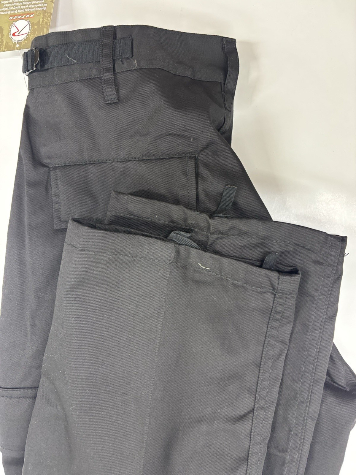 Rothco 7971 Unisex Black BDU Pants Military Style Button Fly Cargo X-Large
