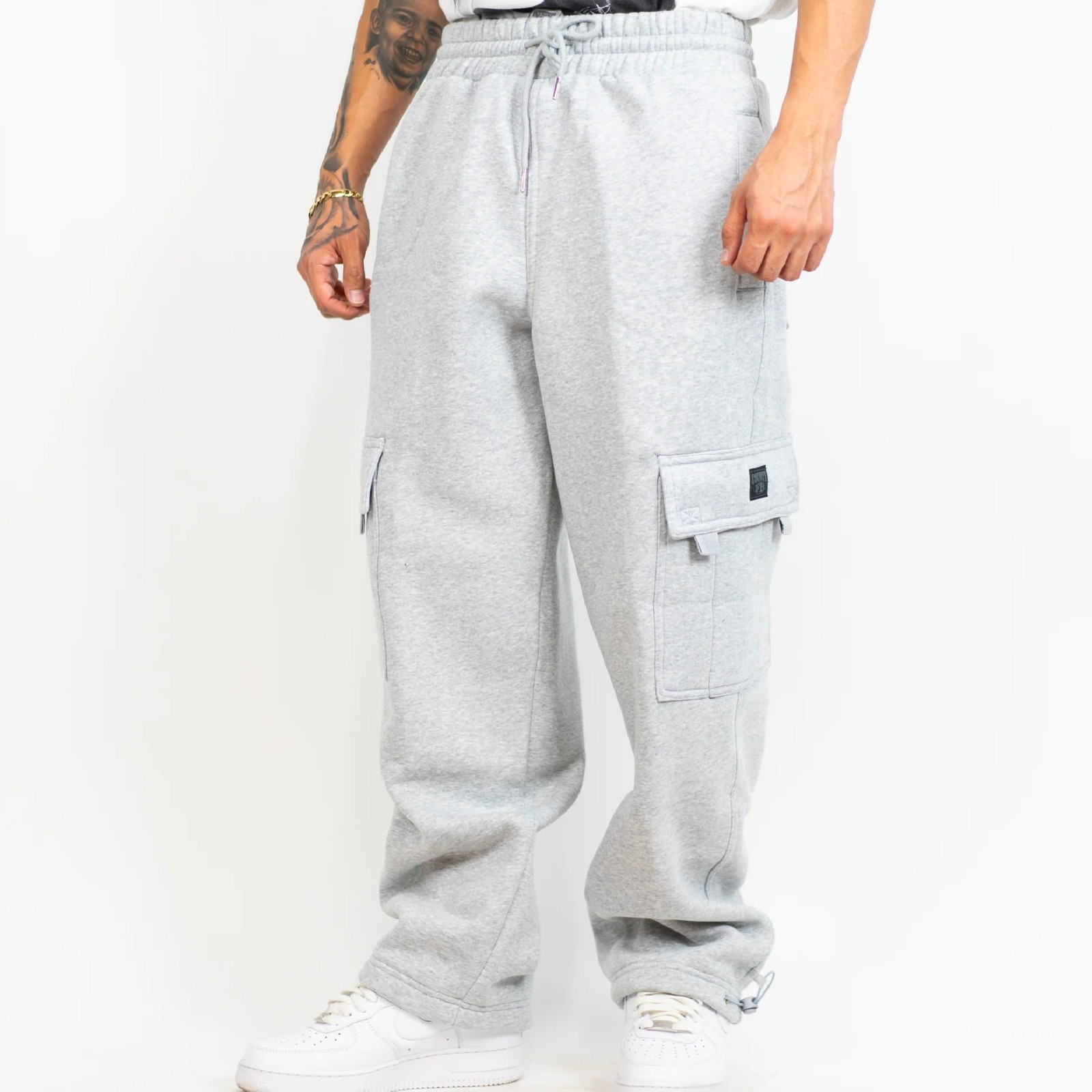 FB COUNTY MENS HEAVYWEIGHT FLEECE CARGO PANTS FBCOUNTY CASUAL SWEATPANTS XS-3XL