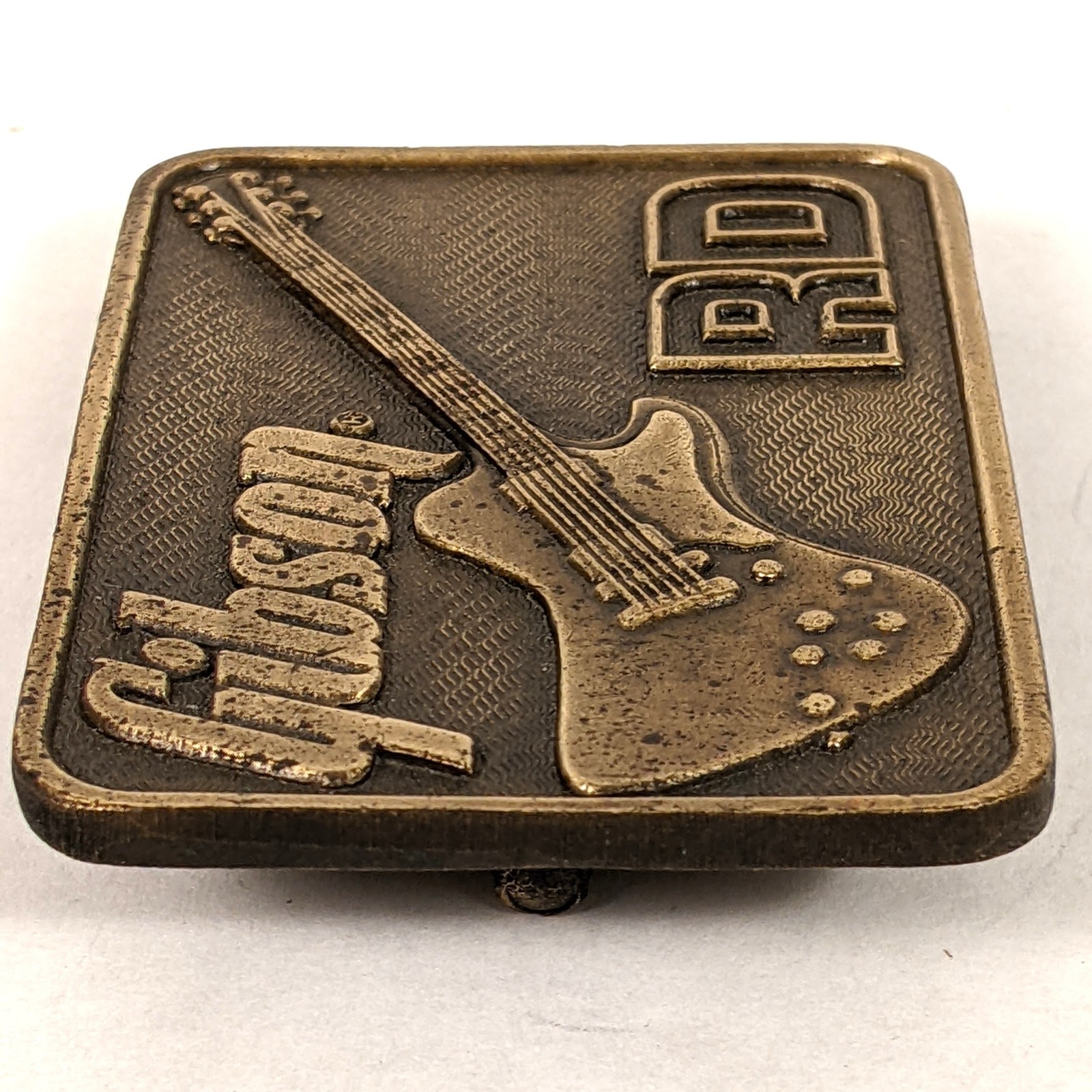 VINTAGE GIBSON RD NORLIN ERA BRASS BELT BUCKLE 1970s Music – Guitars of Quality