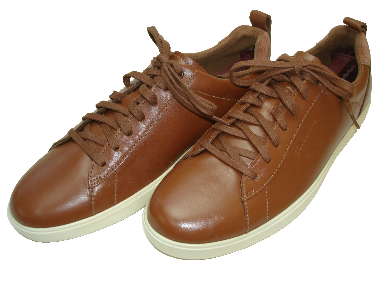 Men’s 8.5 M COLE HAAN GRAND+ CROSSCOURT British Tan Leather Sneakers Shoes