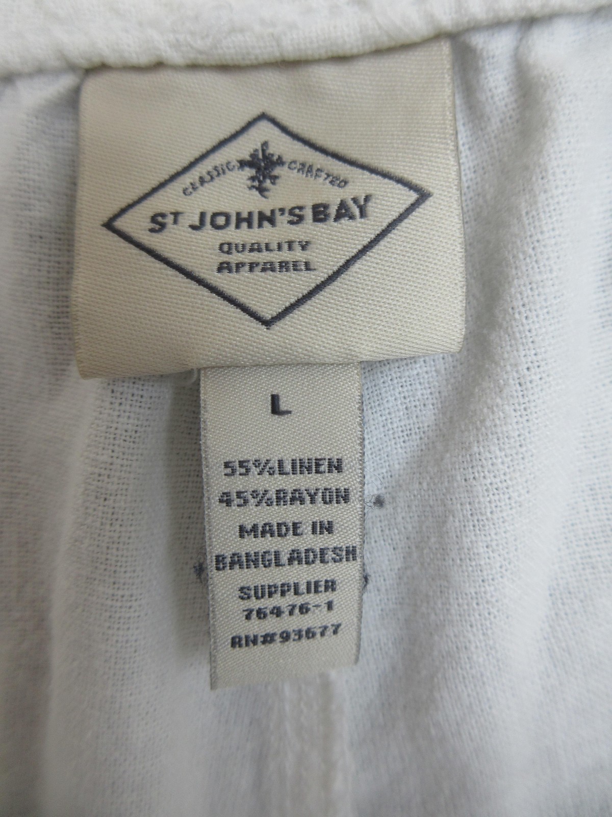 Womens L White Linen Blend Cargo Jogger Pants Drawstring Coastal Beach Utility