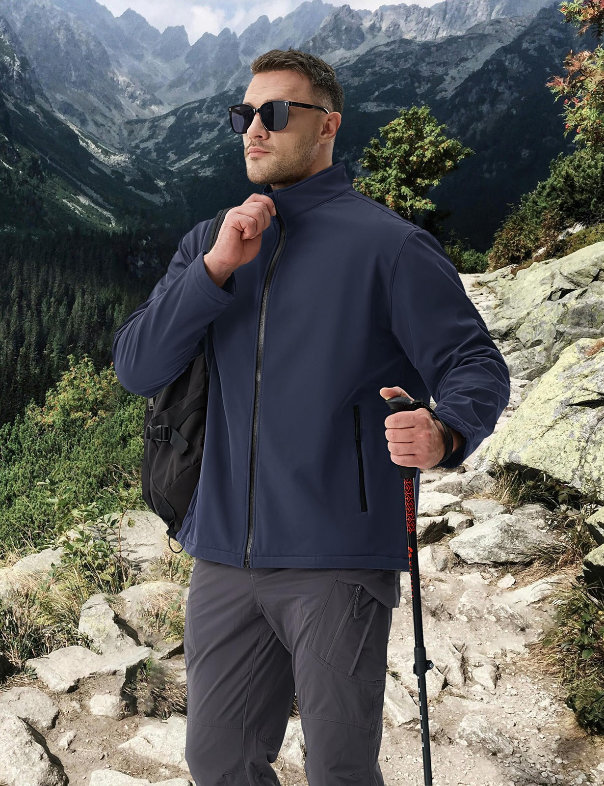 Men’s Lightweight Softshell Jacket Waterproof Fleece Lined Winter Winter Jackets