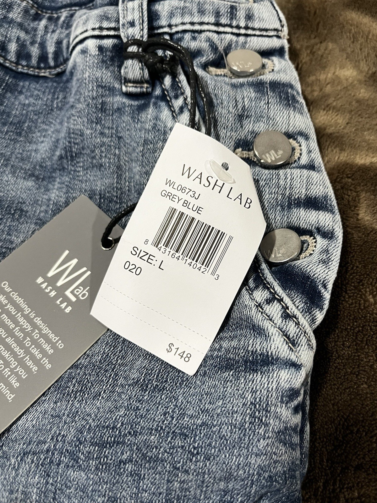 Wash Lab Women’s Pieced Mixed Denim Jumper – Blue Denim – Size Large – NWT