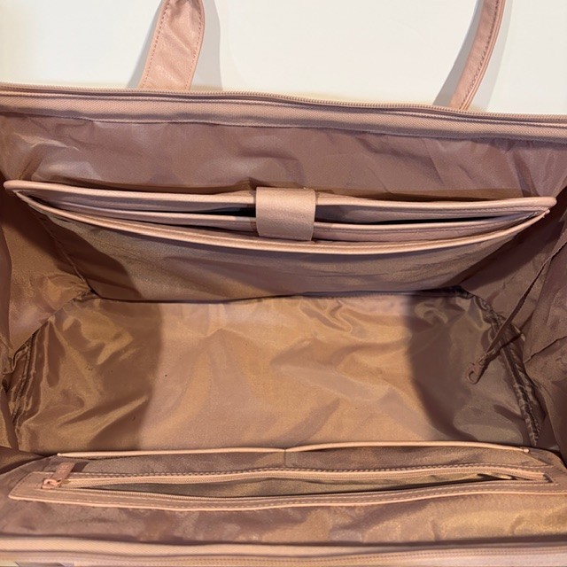BEIS The Mini Weekender Atlas Pink + extras-makeup, toiletry, laptop 4 piece