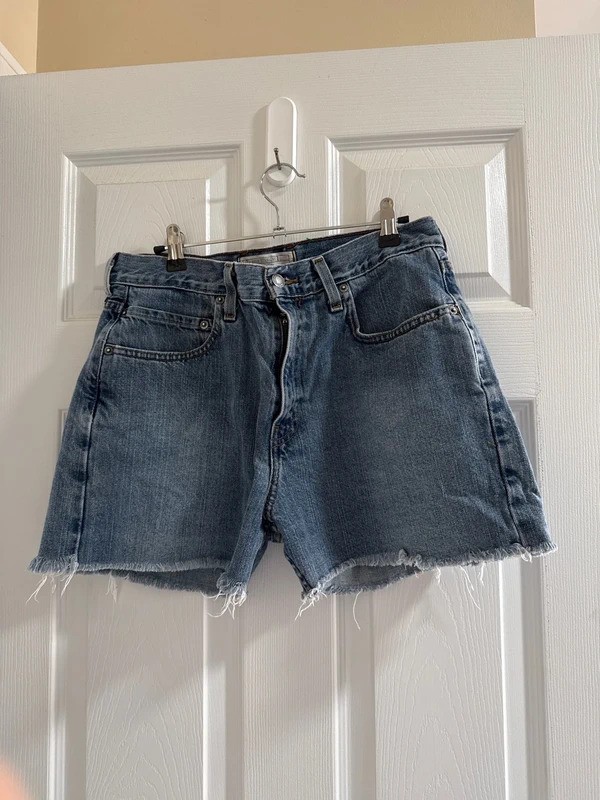 Women’s Levi Strauss denim cut off jeans, size W 30 L 30