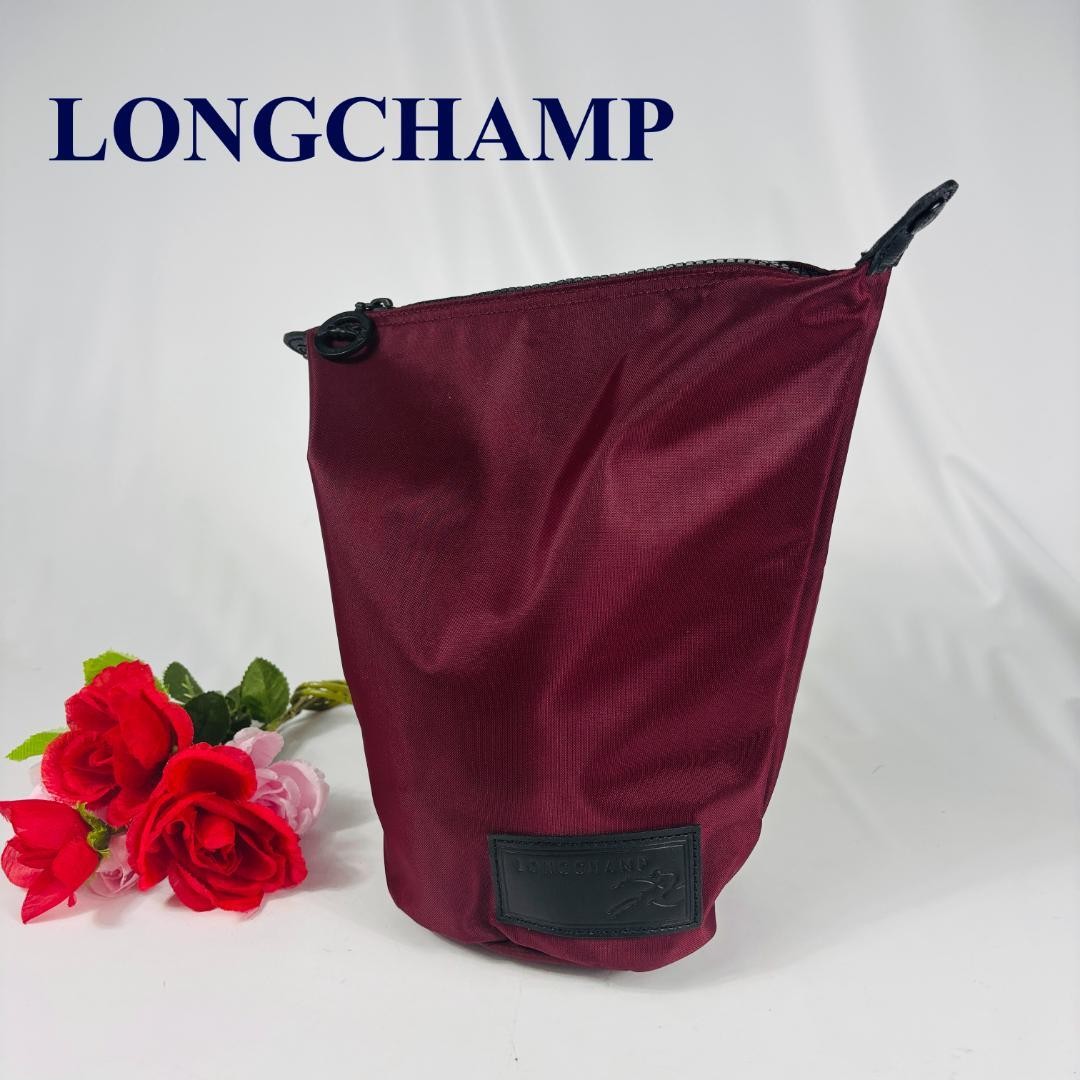 LONGCHAMP Le Pliage Scuba Bordeaux Polyamide(Nylon) Pouch Women’s