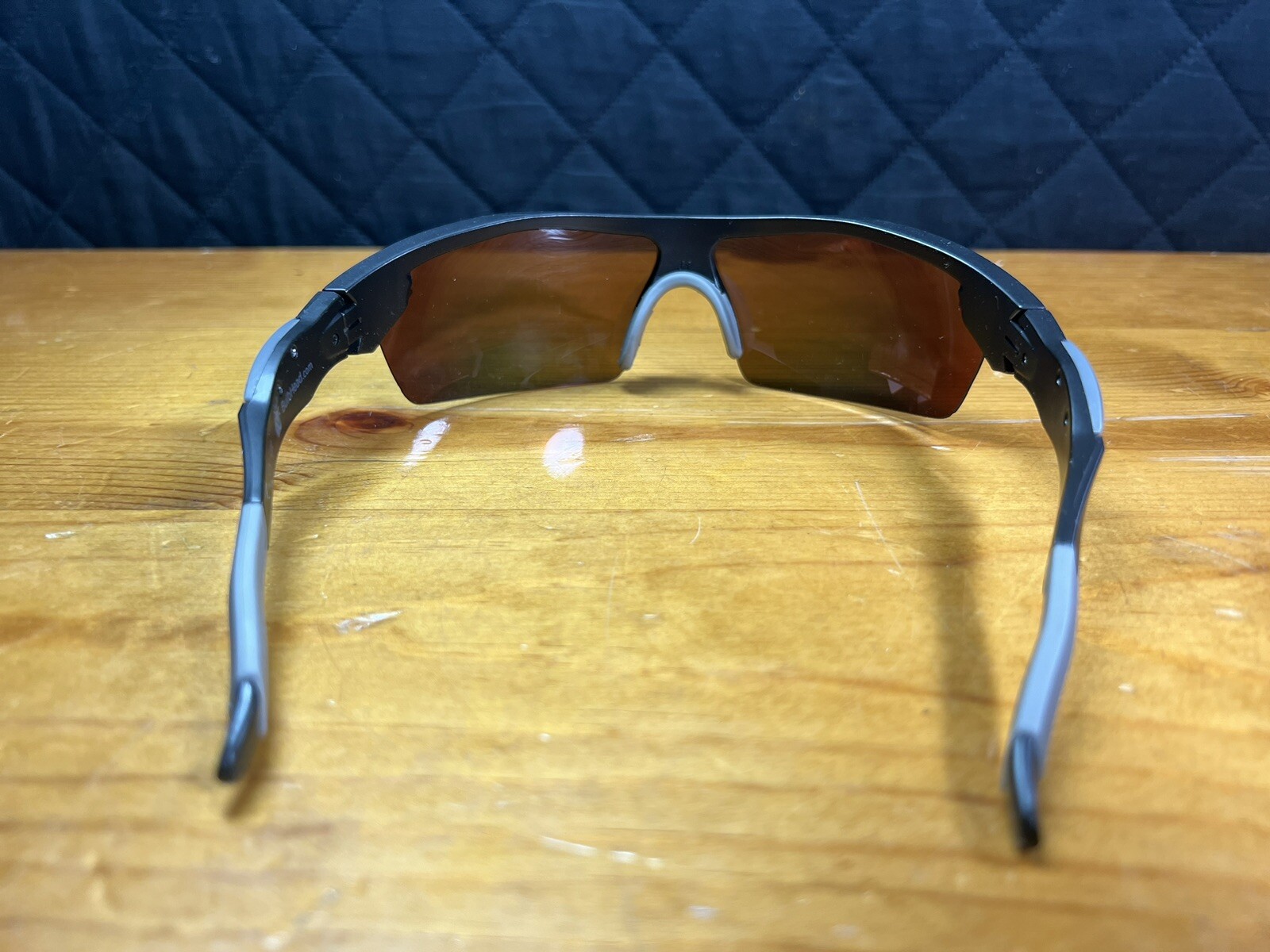 Battle Vision Z22-4422 Wrap Sunglasses Black Polarized Used