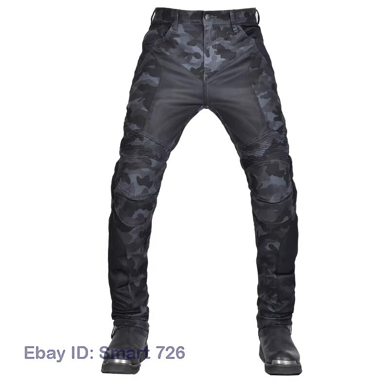 Men Motorcycle Riding Pants Summer Mesh Biker Motocross Jeans Racing Casual Camo