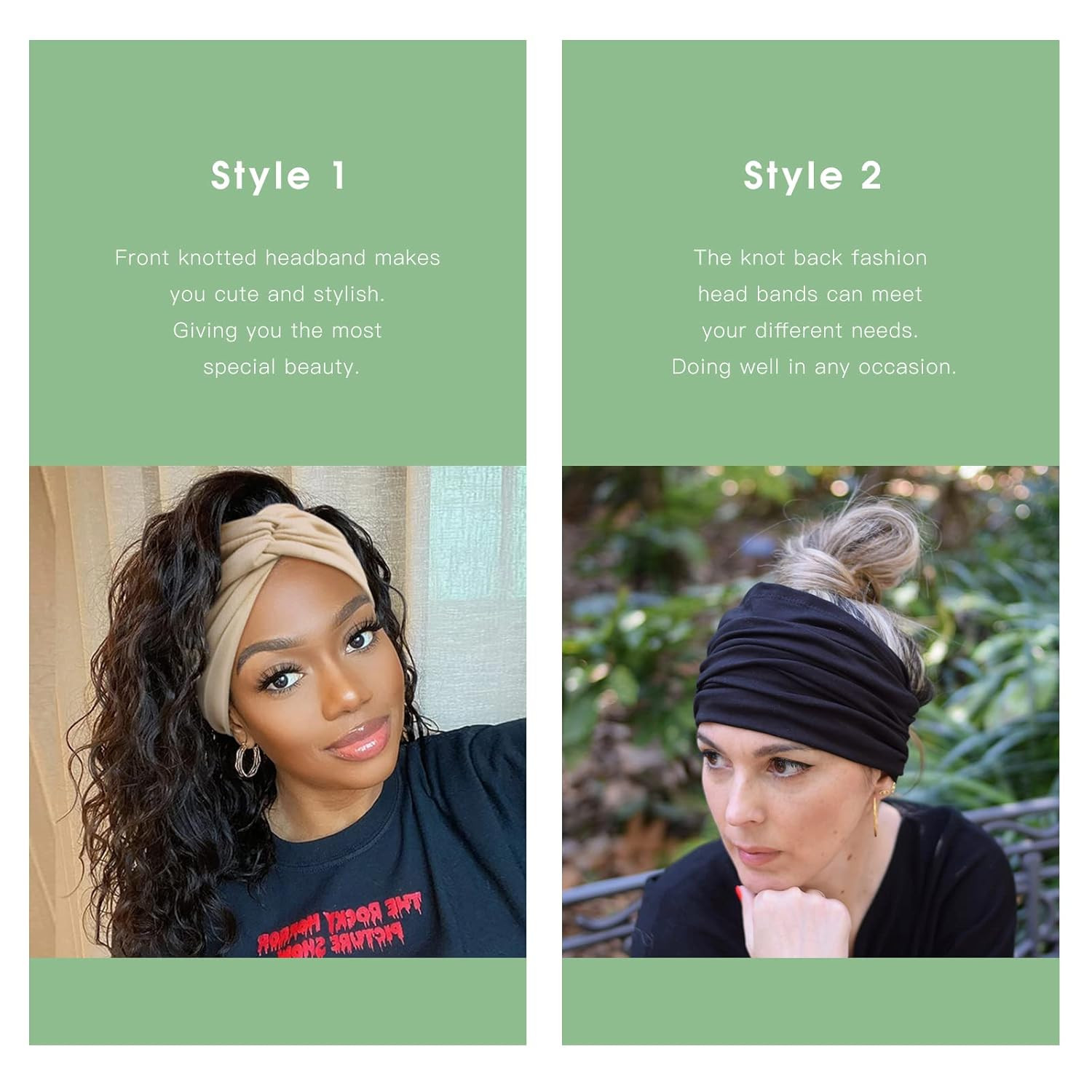 7” Extra Wide Headbands for Women, Large Thick Turban Head Wrap Headband, Boho