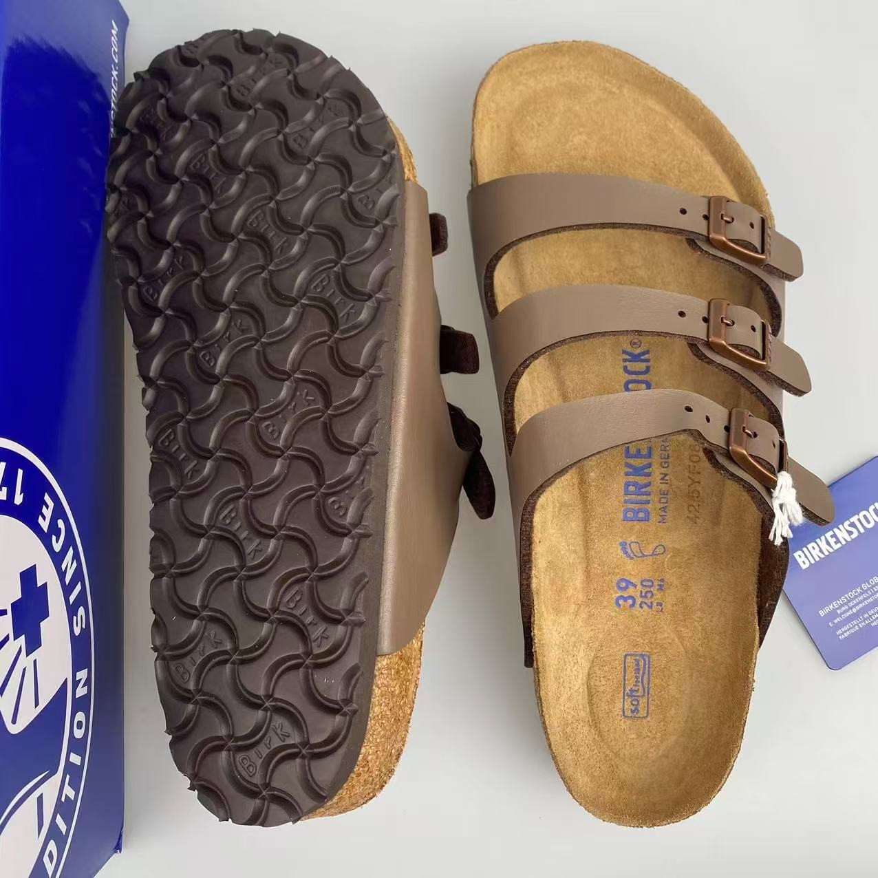 Birkenstock Florida Soft Footbed Birko-Flor Leather Unisex Sandals Wide EU 37-42