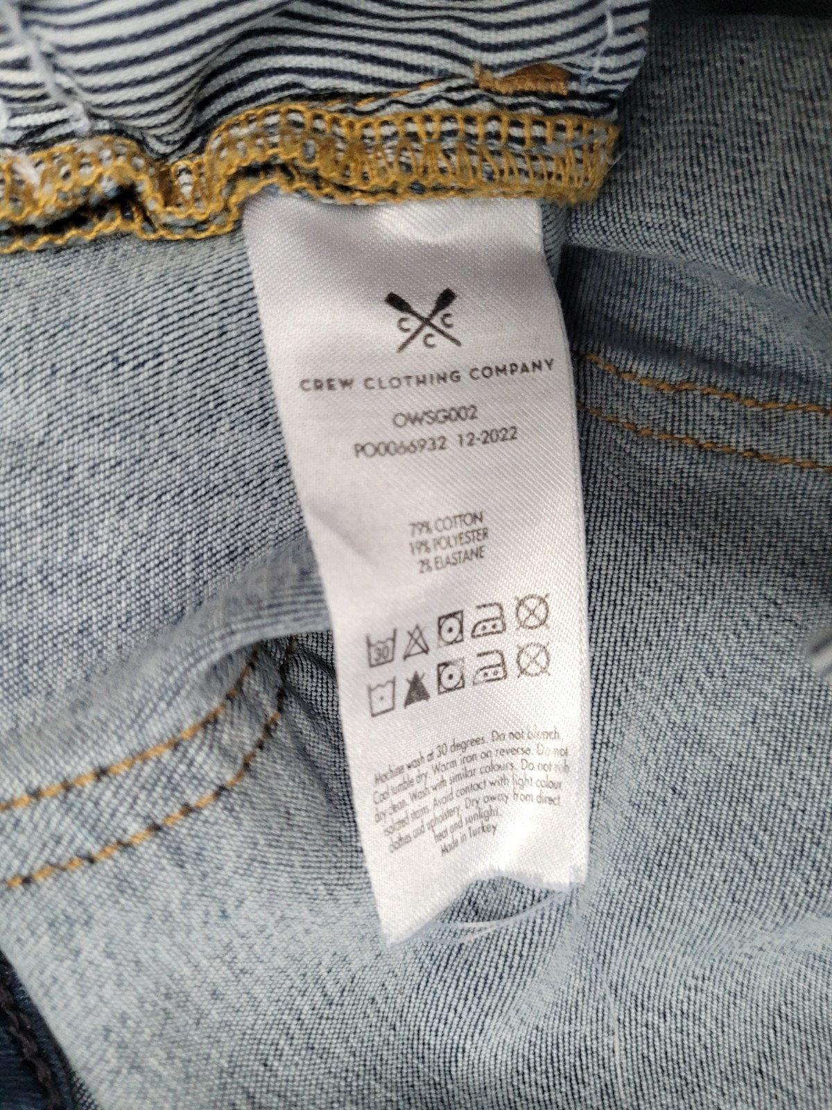 Crew Clothing Women’s Jeans UK 12 Skinny fit Blue Cotton stretch