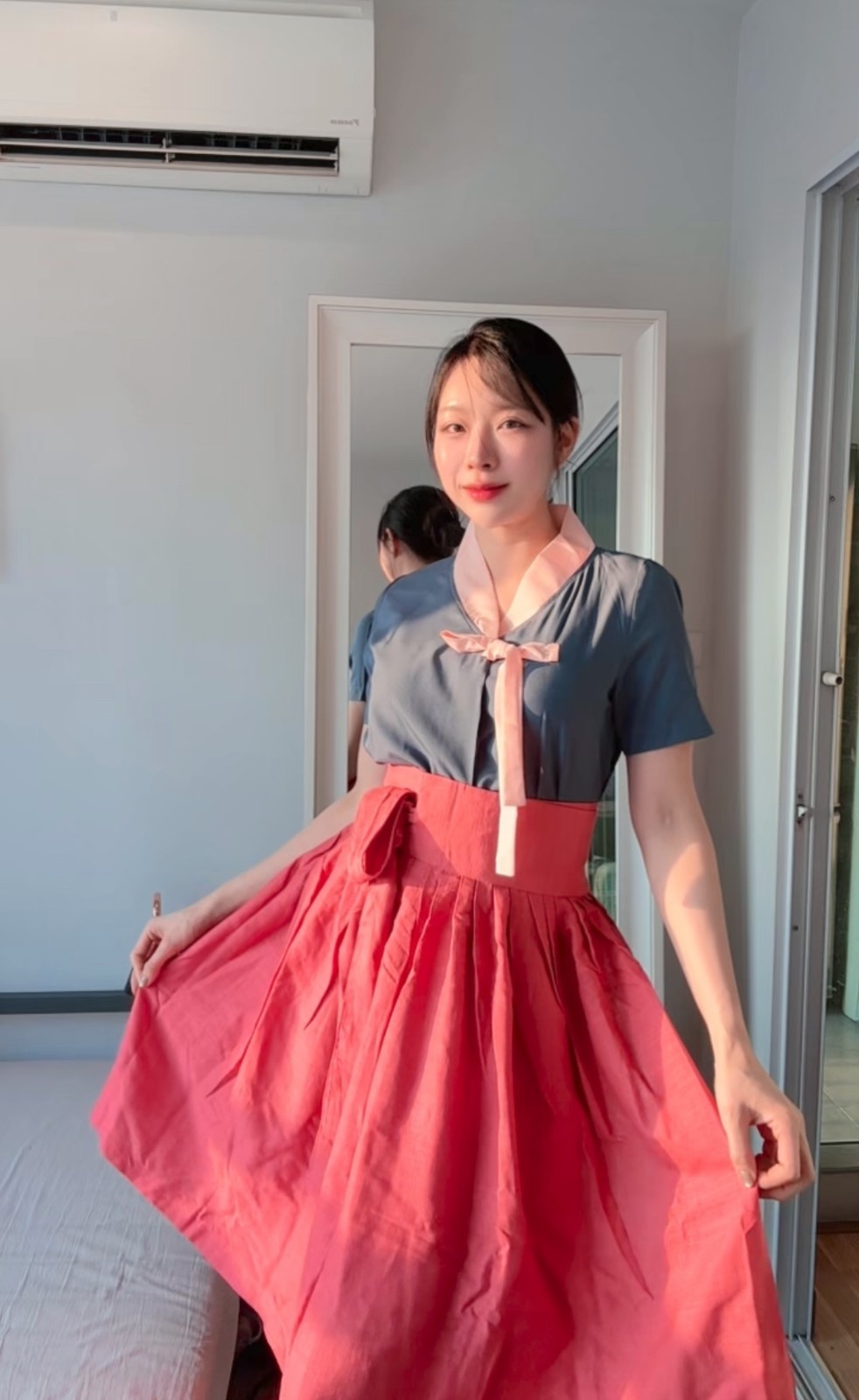 Modern Hanbok Set (Shirt+Skirt+Tassel) Minimal Timeless Design 생활한복 Boraunnii