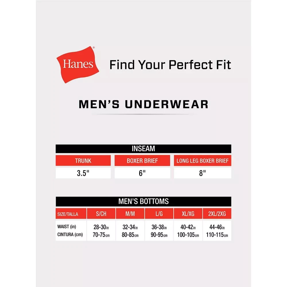 Hanes Men’s 3 Boxer Briefs – Black Cool Comfort Cotton Underwear