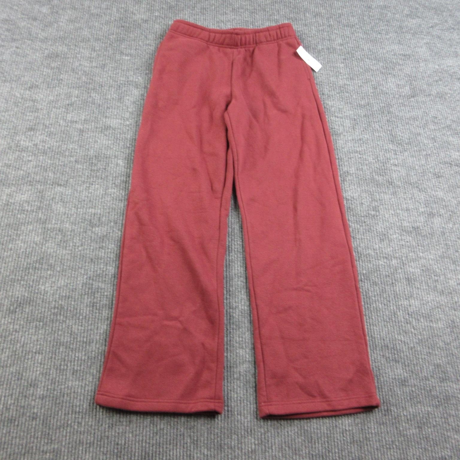 Pacsun Pants Womens S Red Flared Fleece Sweatpants Elastic Waist 28×31* NWT
