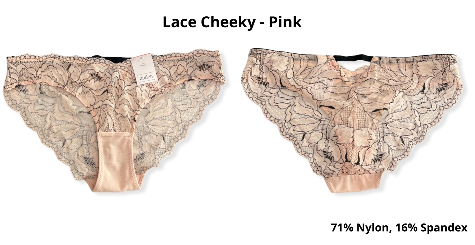 Women’s 4pk Assorted Styles & Colors Underwear – Auden – XS (0-2) – S554
