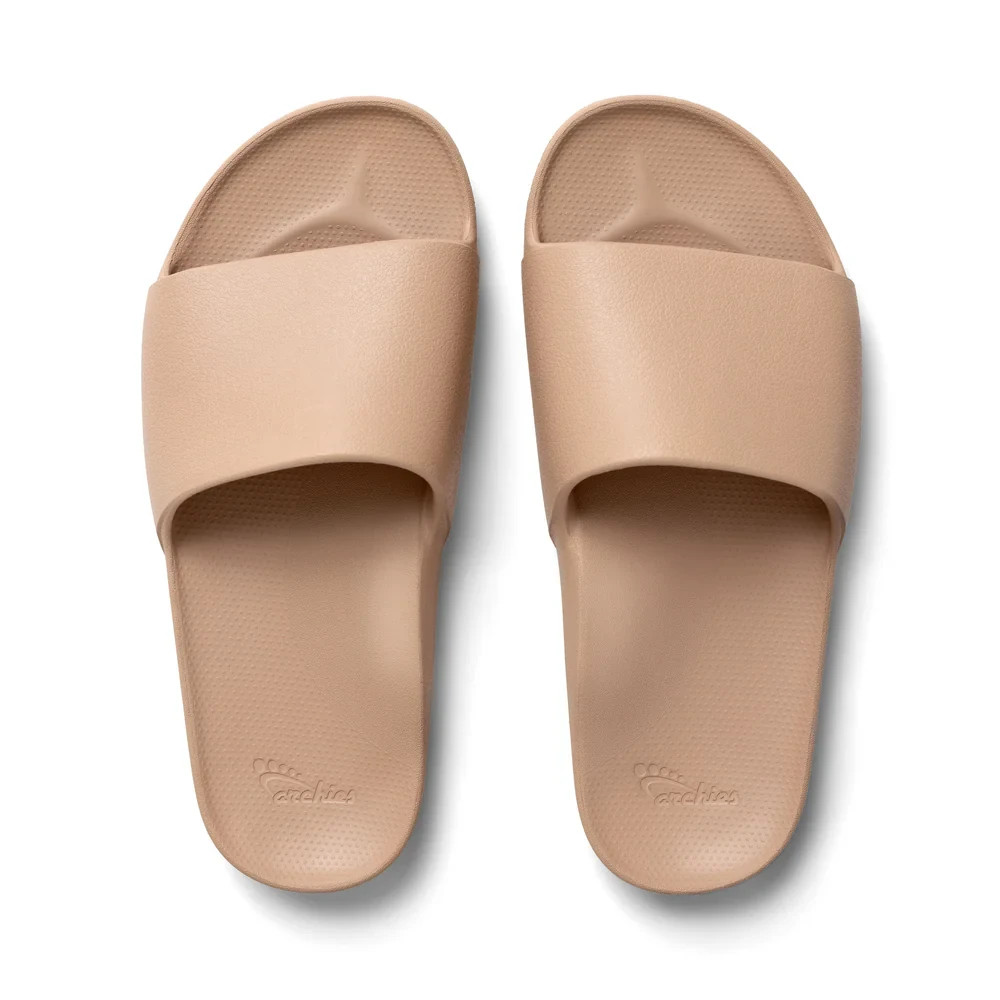 Archies Arch Support Tan Unisex Slides NEW With Tags