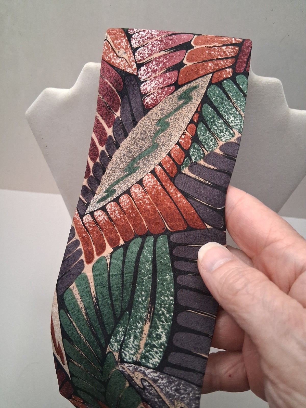 Lot of 3 Botanical Leaf Neckties Name Brands Assorted Sizes Patterns Fabric