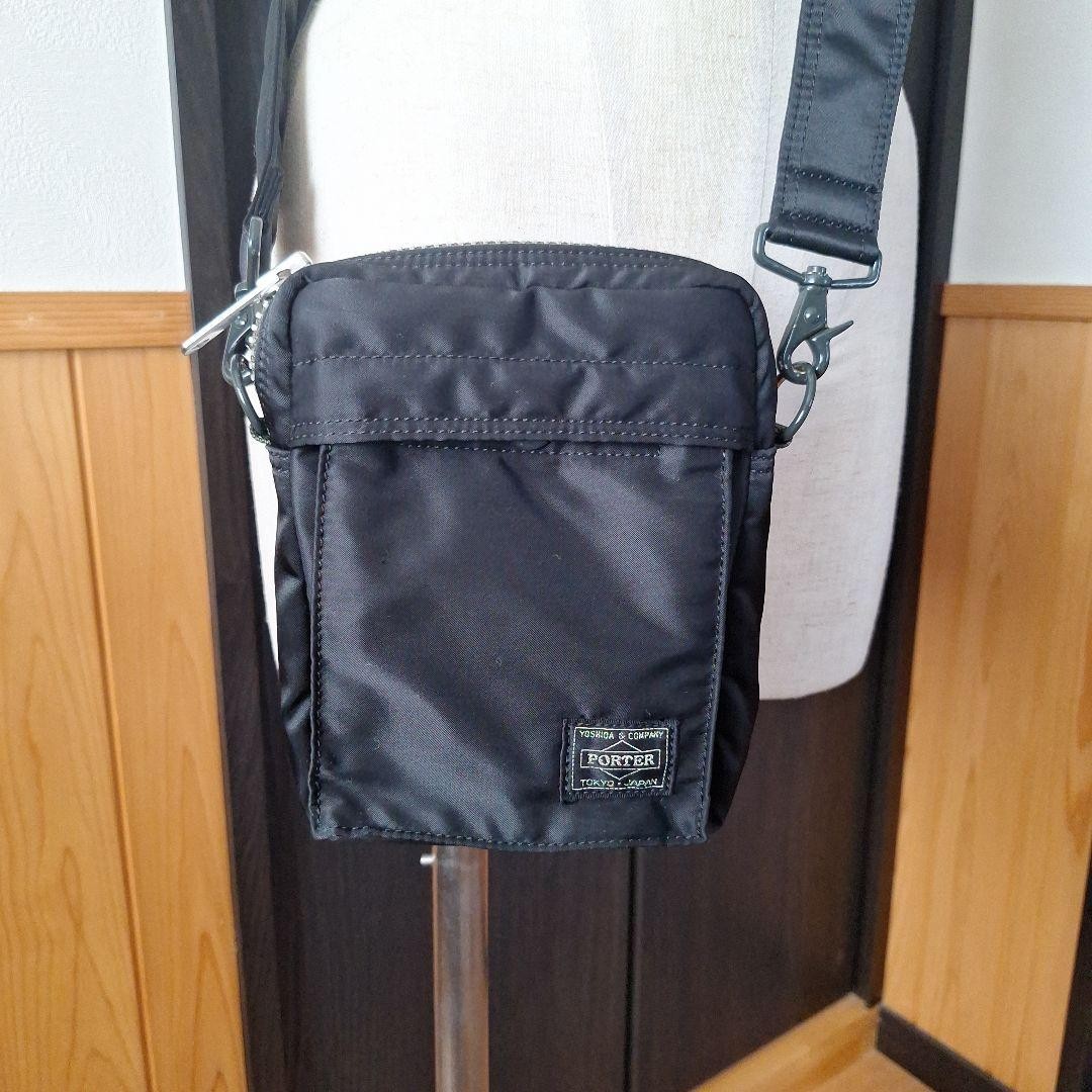 Porter Pxtanker Vertical Shoulder Bag Nylon Polyester Black Used