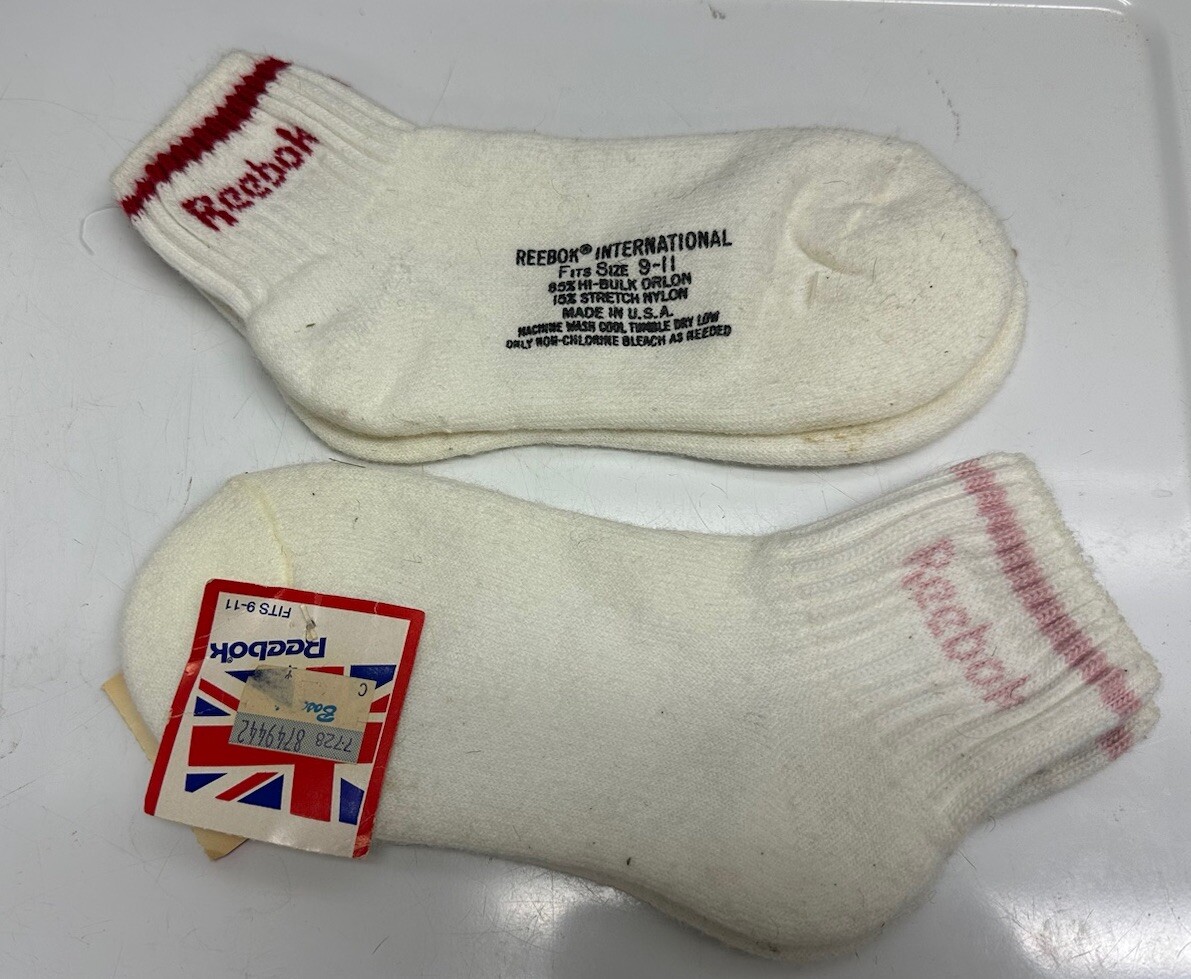 RARE Lot Of 2 New Reebok 1/4 Cut Athletic Running Socks IN PACKAGE Sz 9-11