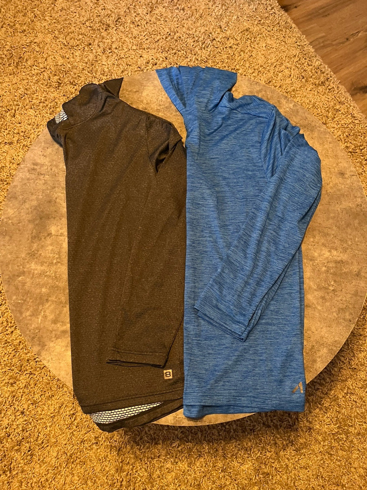 Layer 8 Men’s Quick-Dry Performance Pullover Hoodies Blue Gray Lot 2 Size M
