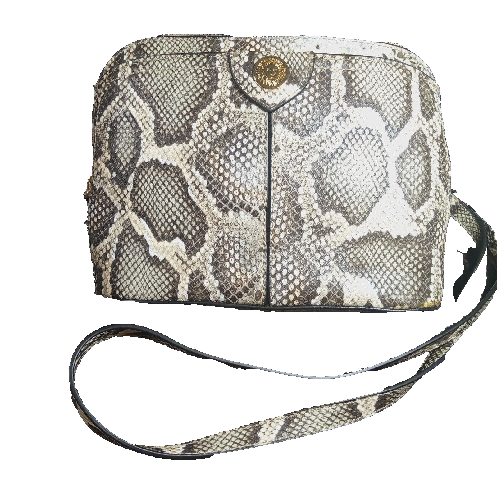 ☆Anne Klein☆ Snake Print Lined Crossbody Handbag 10 X 7 X 3