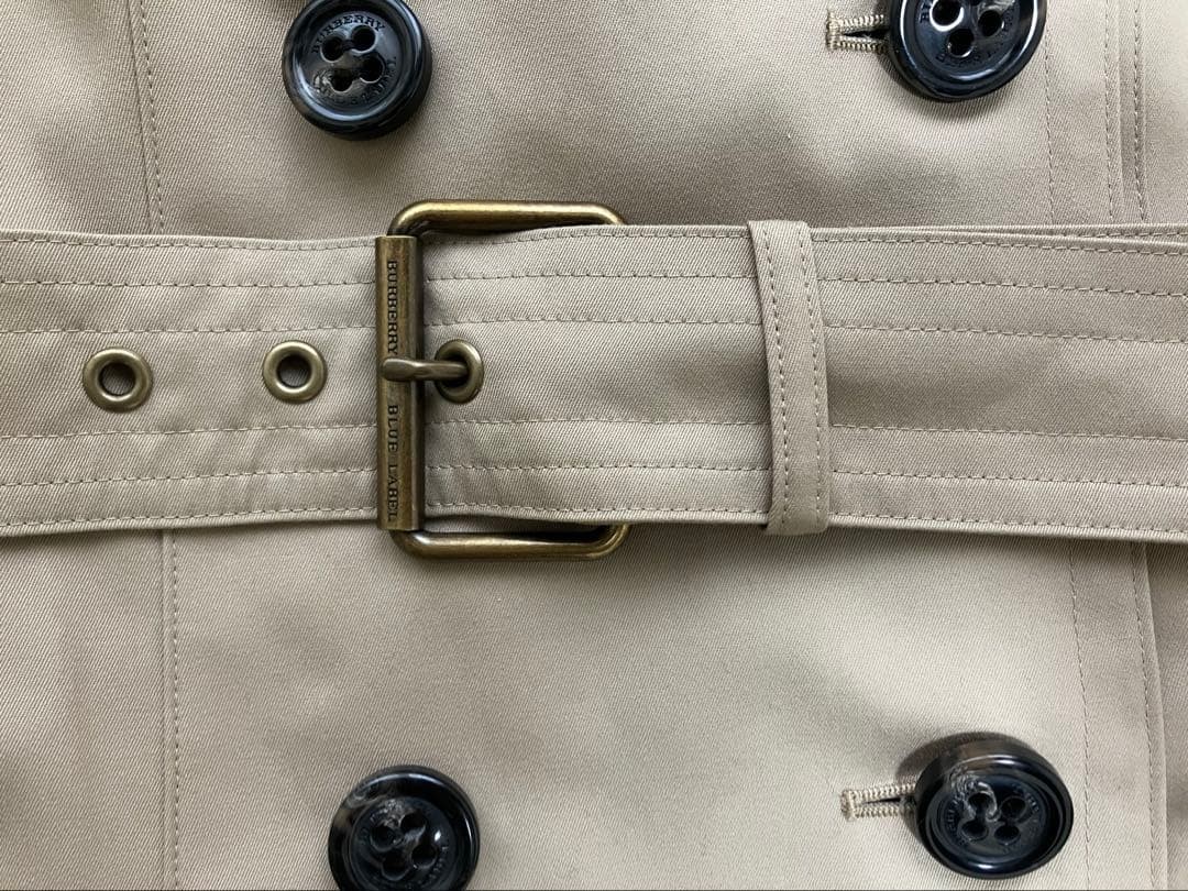 Burberry Blue Label Trench Coat with Liner Check 38