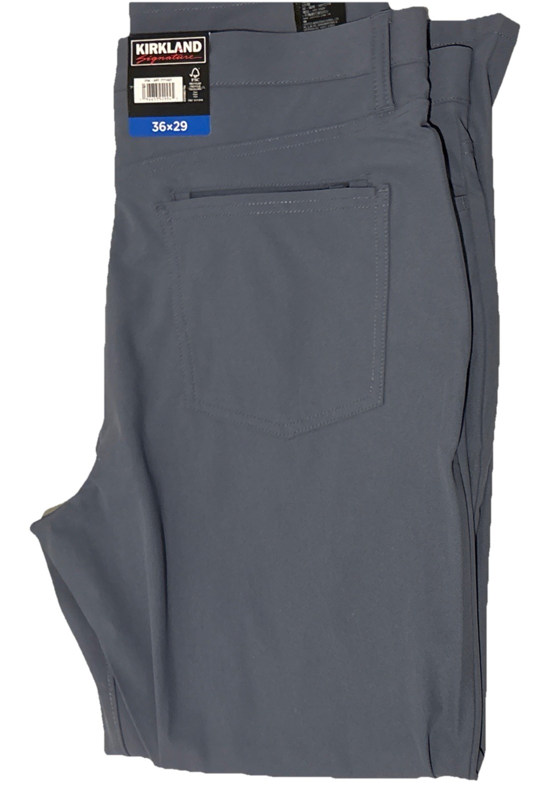 Kirkland Signature Men’s Commuter Pant 4-Way Stretch UPF 50 Blue 36×29 NWT