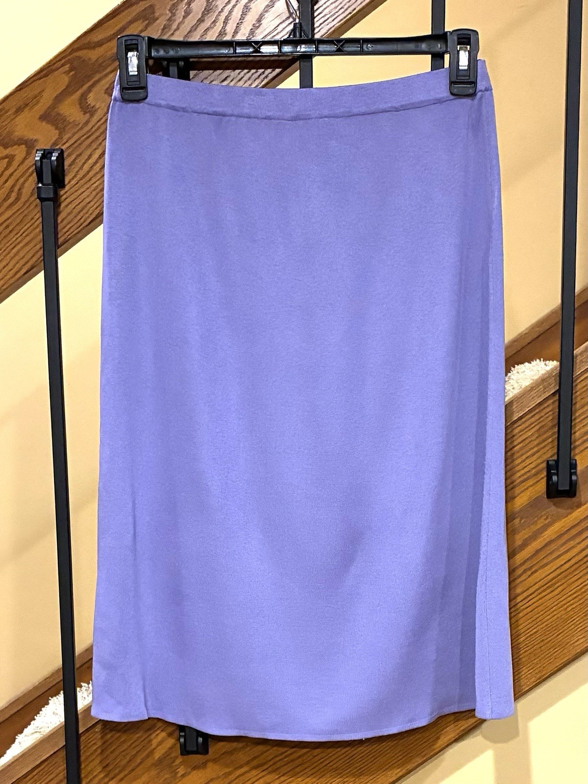 Ming Wang Toula Skirt Elastic Waist Knee Length Lavender SZ. Med