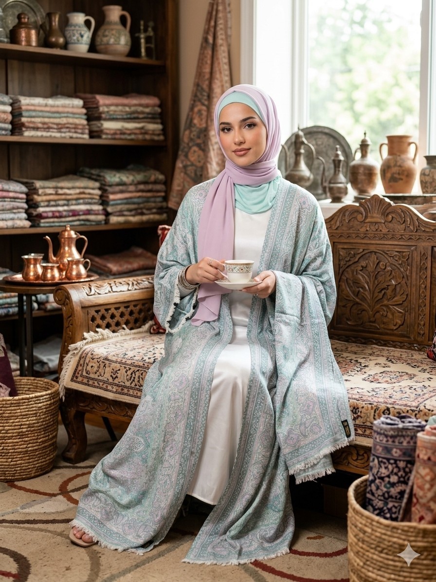 Pashmina Abaya With Scarf Only. Size 50,54( NO RETURNS ACCEPTED BY SELLER)