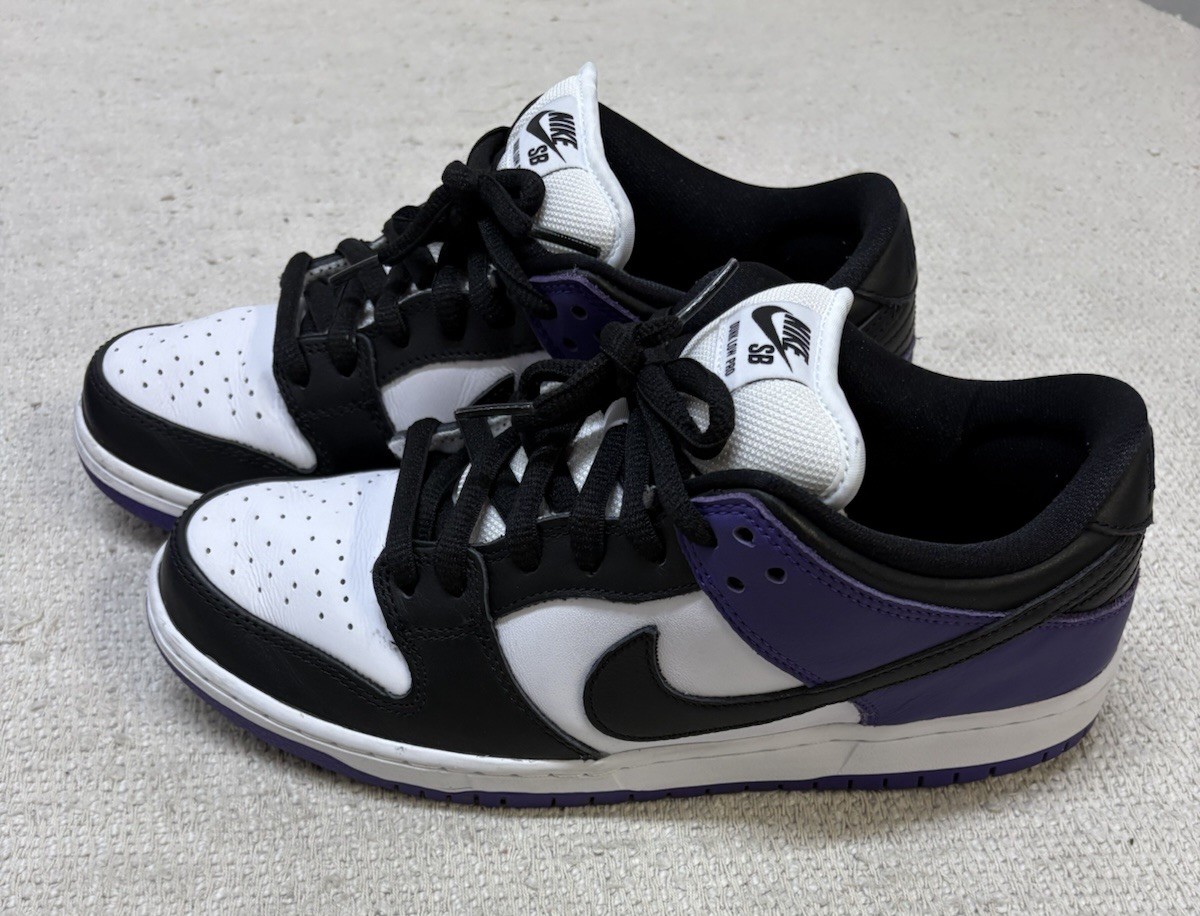 Nike SB Dunk Low Pro Shoes Mens 10 BQ6817-500 Court Purple With Box