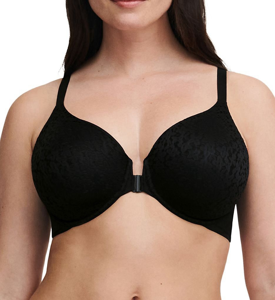 Chantelle 13F6 Norah Front Closure Molded Underwire Bra, BLACK Size 34DDDD