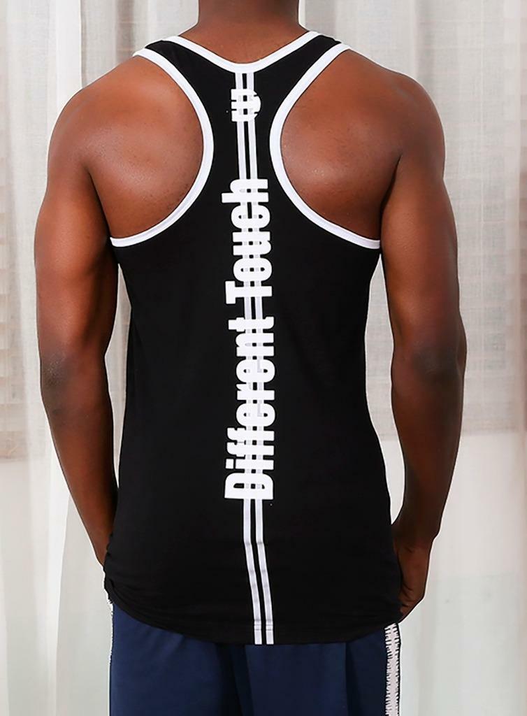 Different Touch Men’s Racer Y-Back Gym Muscle Tank Top Sleeveless Fitness