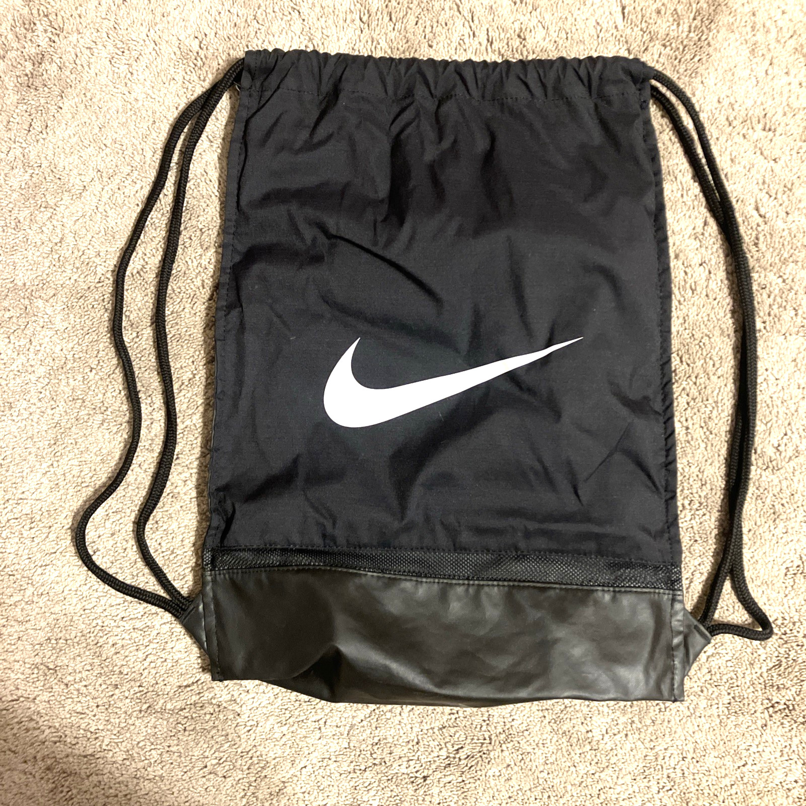 Nike Brasilia Training Black Gymsack Bag Inside Pocket Side Zipper | BA5338