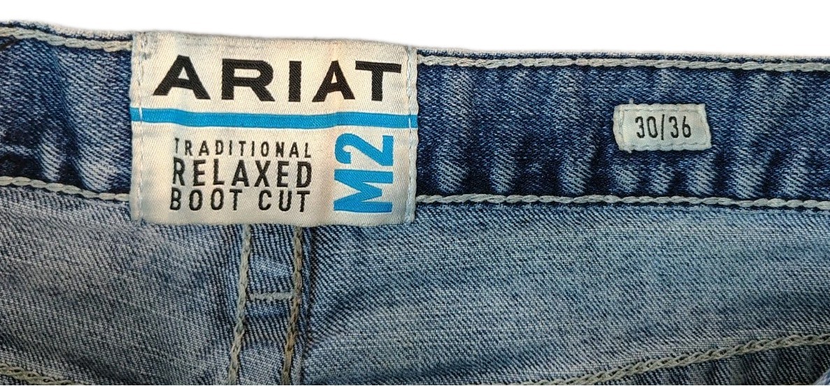 Ariat M2 Traditional Relaxed Boot Cut Denim Jeans Mens 30×36 Western Work