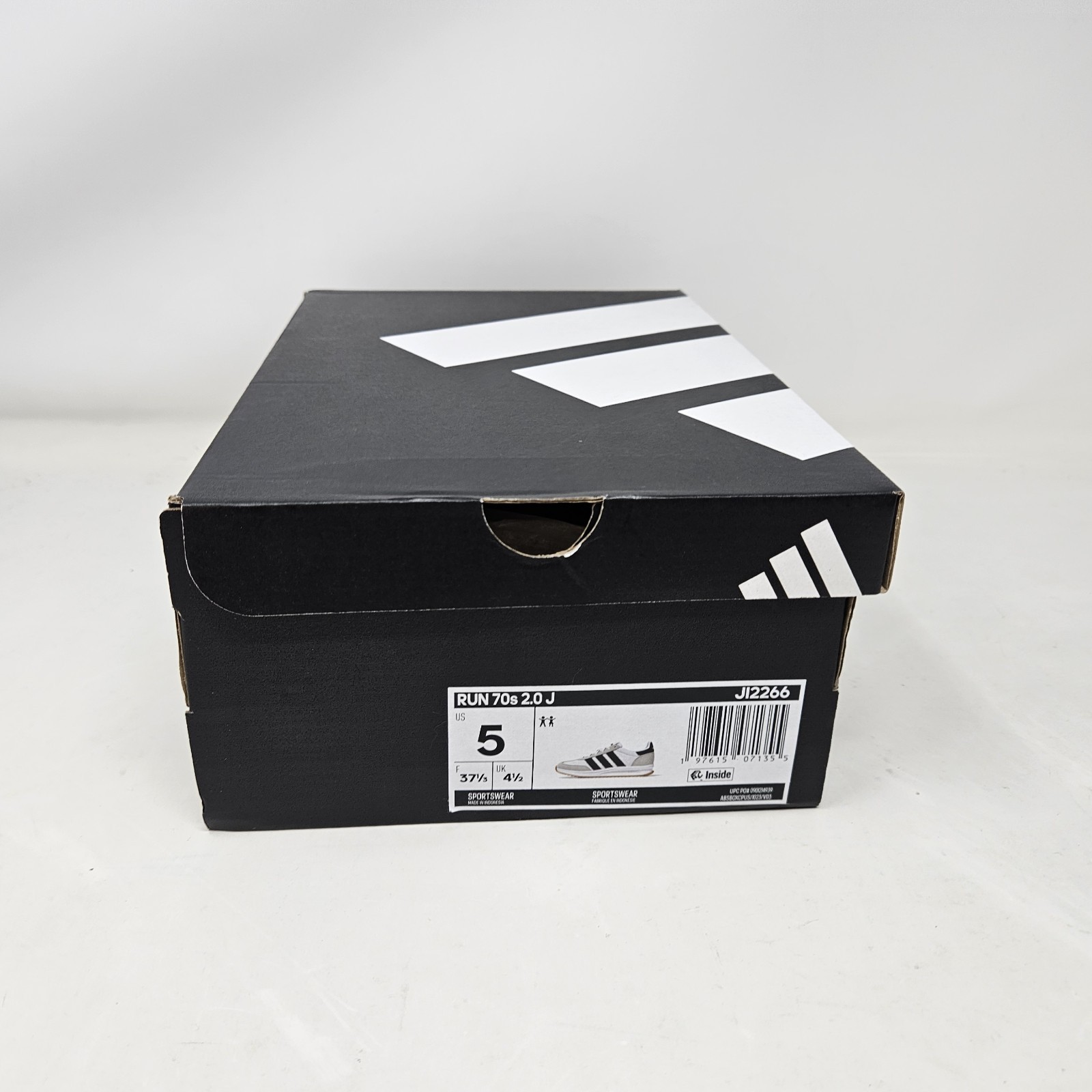 adidas Run 70s 2.0 J White Comfy Casual Shoes / JI2266 / Youth Size 5, Women’s 6