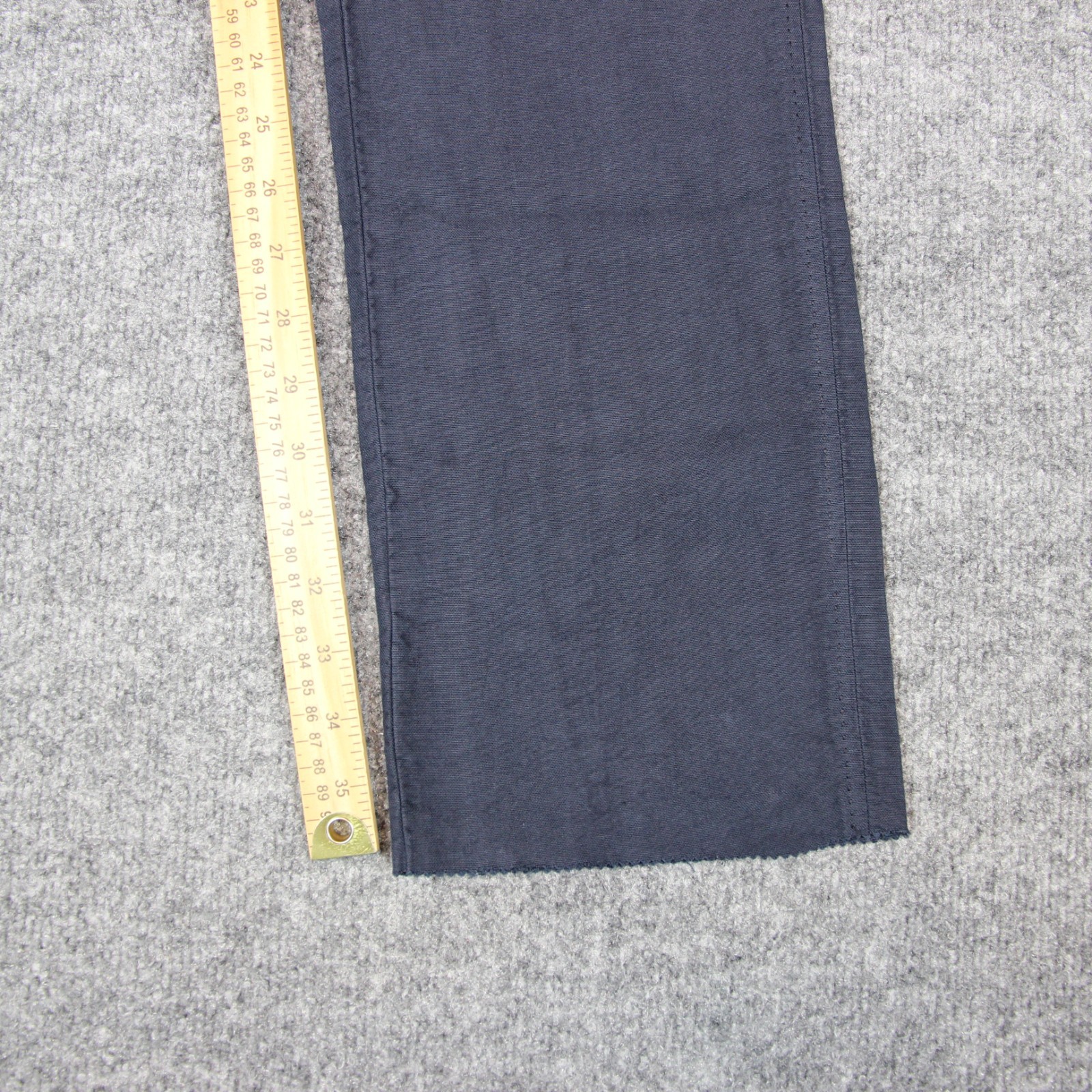 Sid Mashburn Pants Men’s 34X36 Blue Unhemmed Garment Dyed Sport Trousers *FLAW