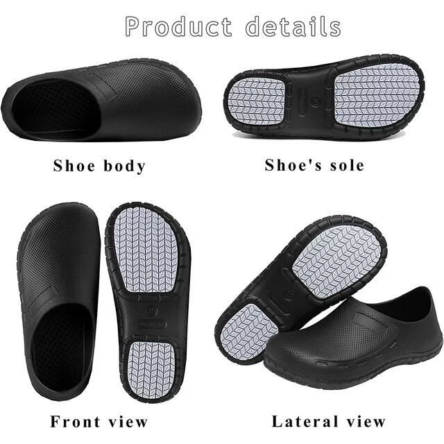 Men Non Slip Work Shoes Waterproof Chef Shoes For Restaurant Oil Resistant Clogs