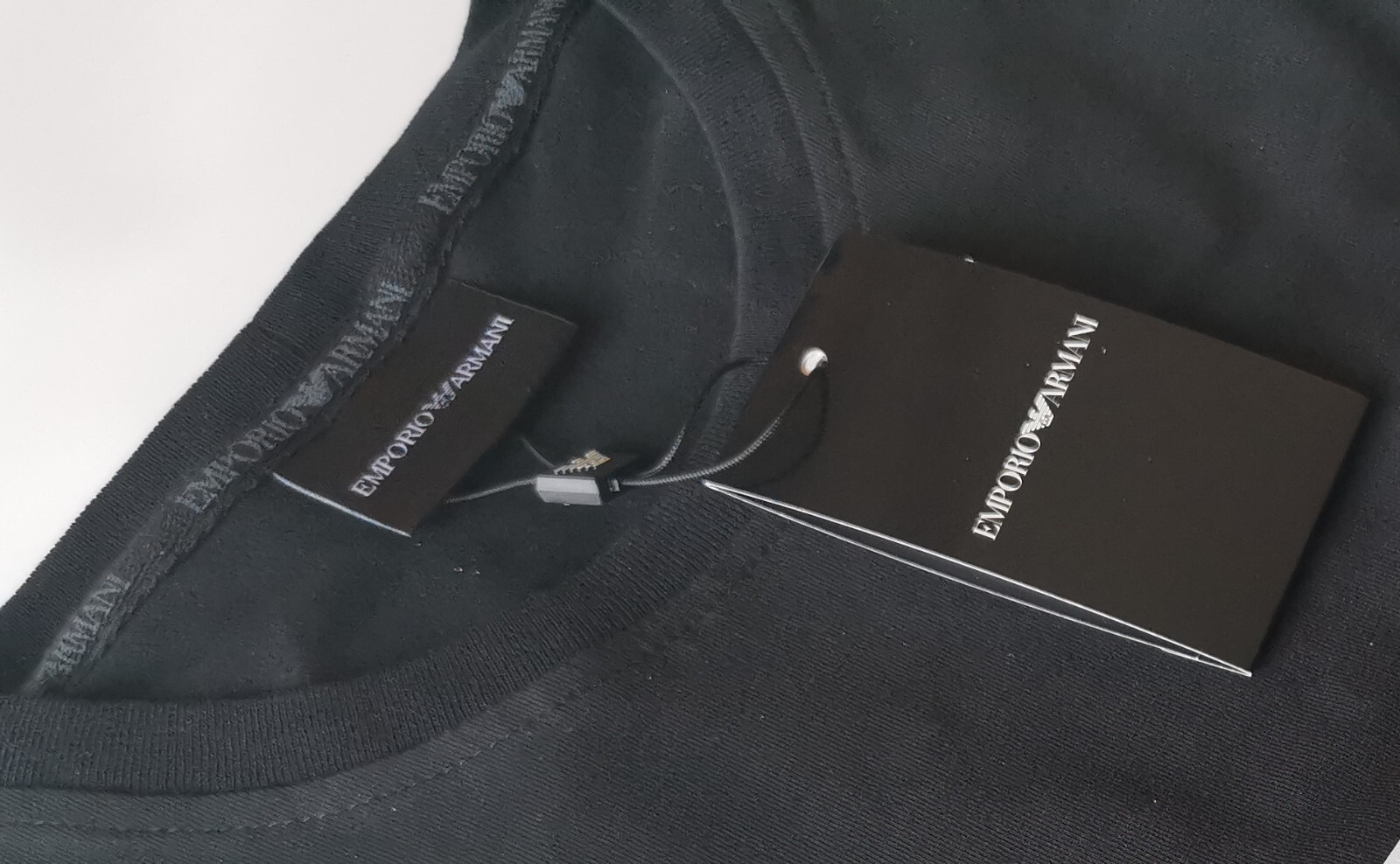 Emporio Armani Black Mens T shirt Glossy print size M*L*XL*XXL*3XL