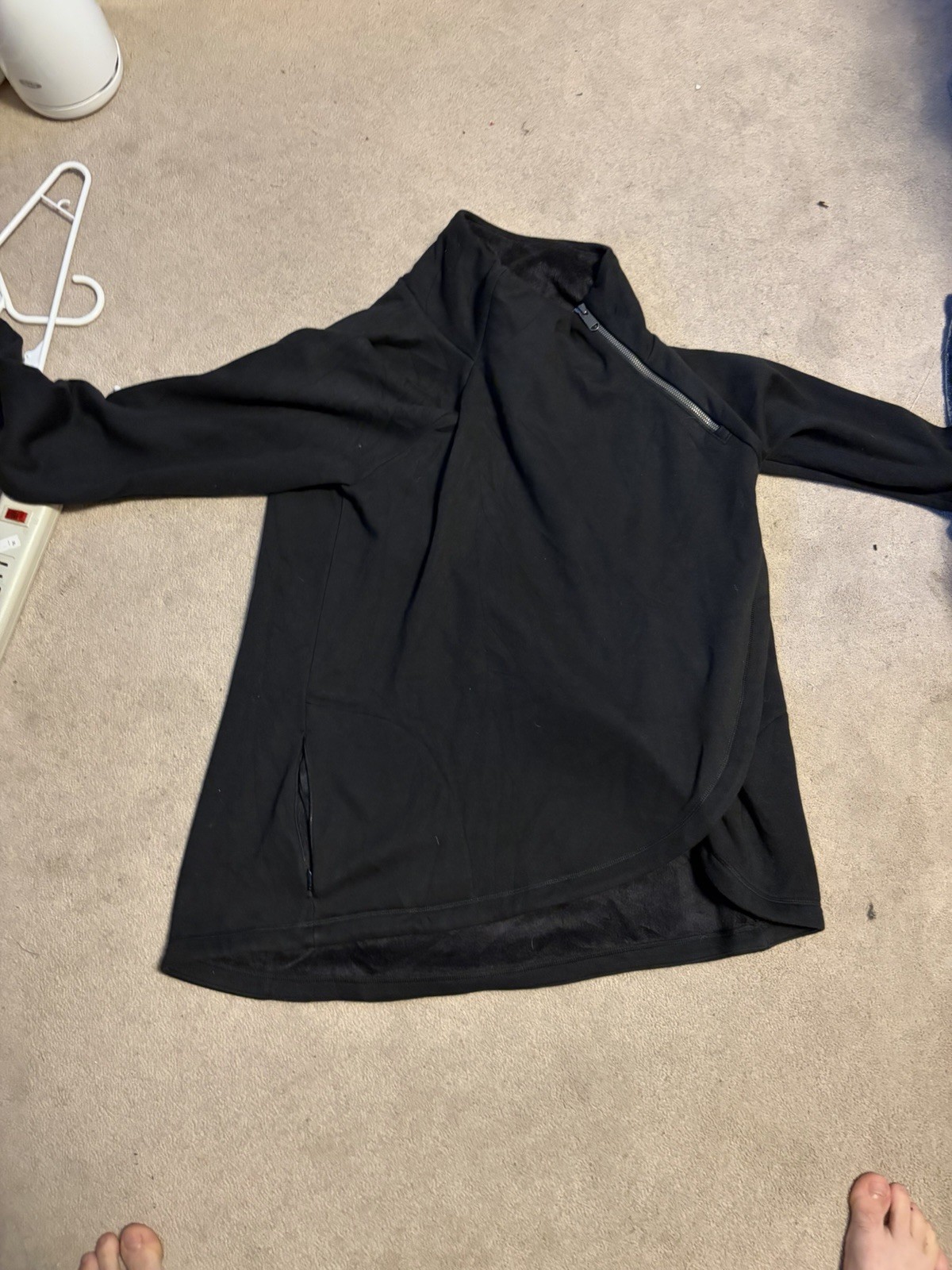 Athleta Women’s Black Fleece Full Zip Track Jacket w/ Pockets, Size 6