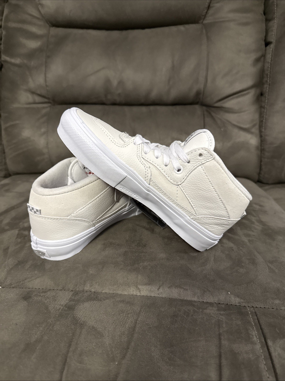 Vans Half Cab Skateboard Shoes White PopCush Duracap Men’s Size 4