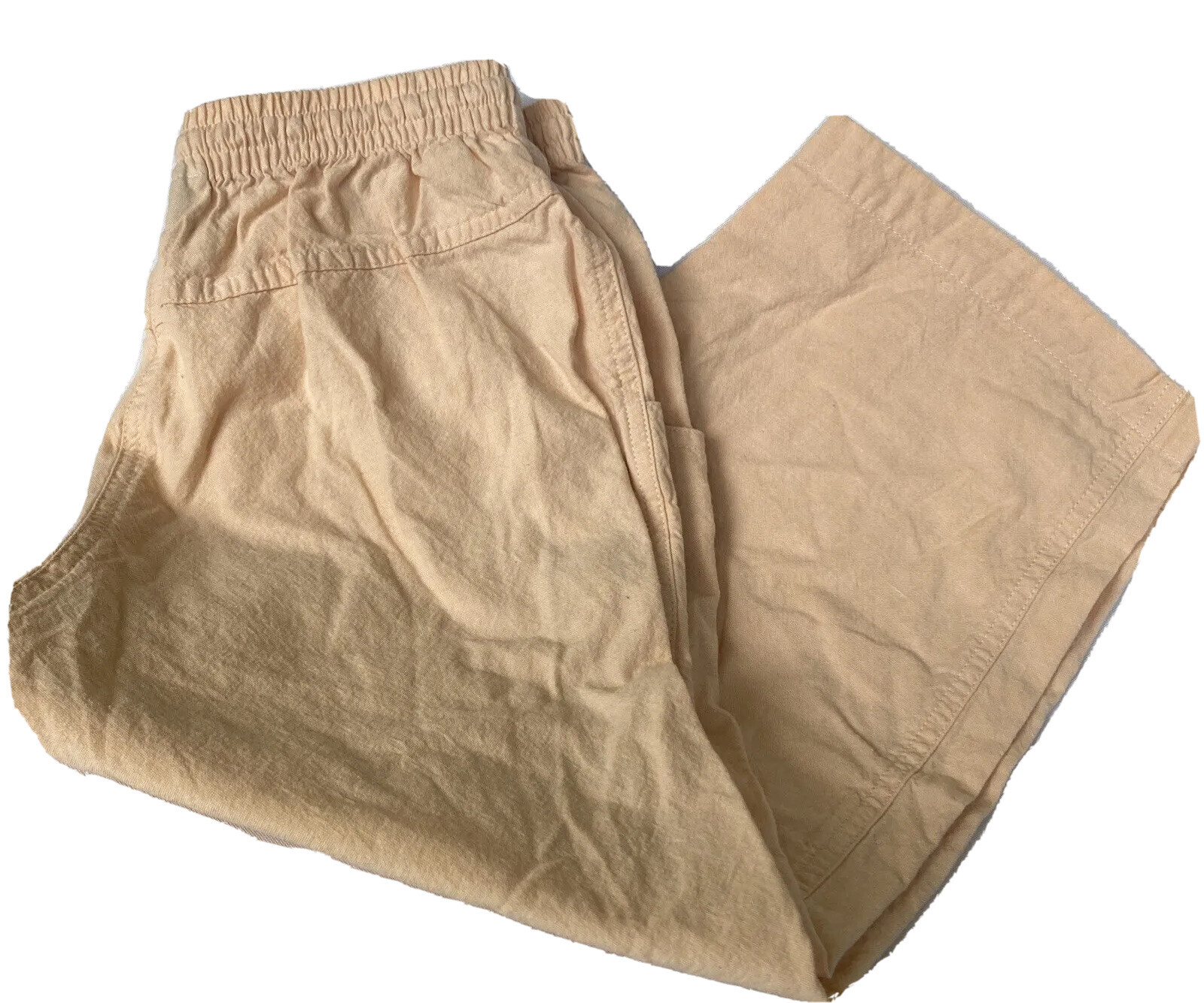 Lemon Grass Women’s Cotton Capri Pants Peach Cruise Beach Small