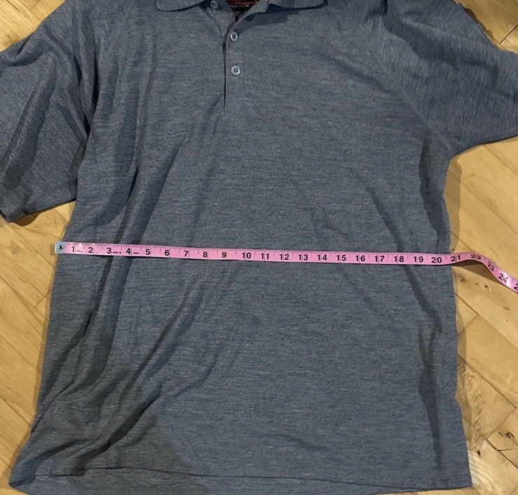 Bulwark FR SMP8CY6 Flame Resistant Gray Polo Shirt L Modacrylic Lyocell Aramid