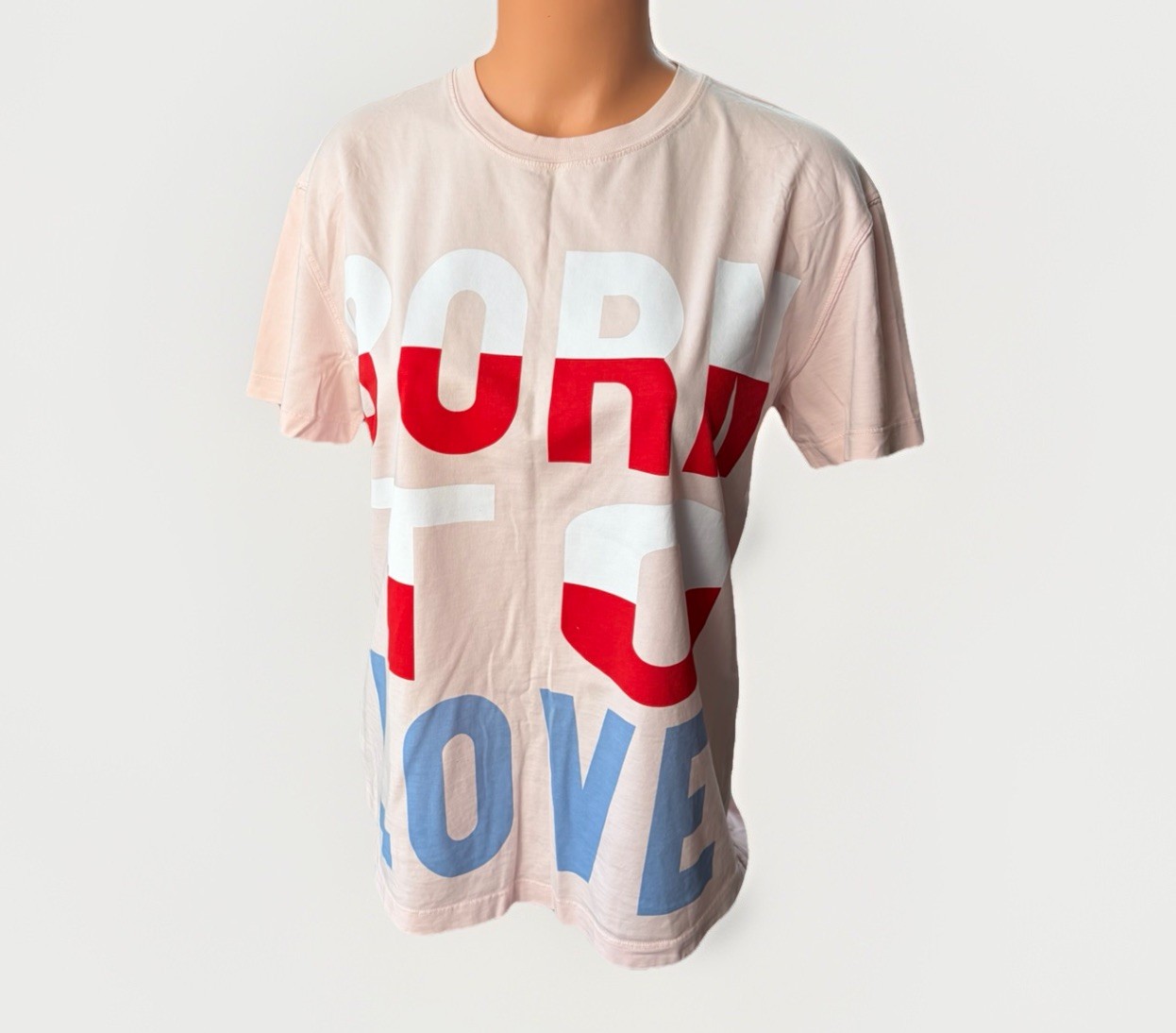 Sandro Paris Women’s Pink Born To Love Graphic Cotton T-Shirt Size M