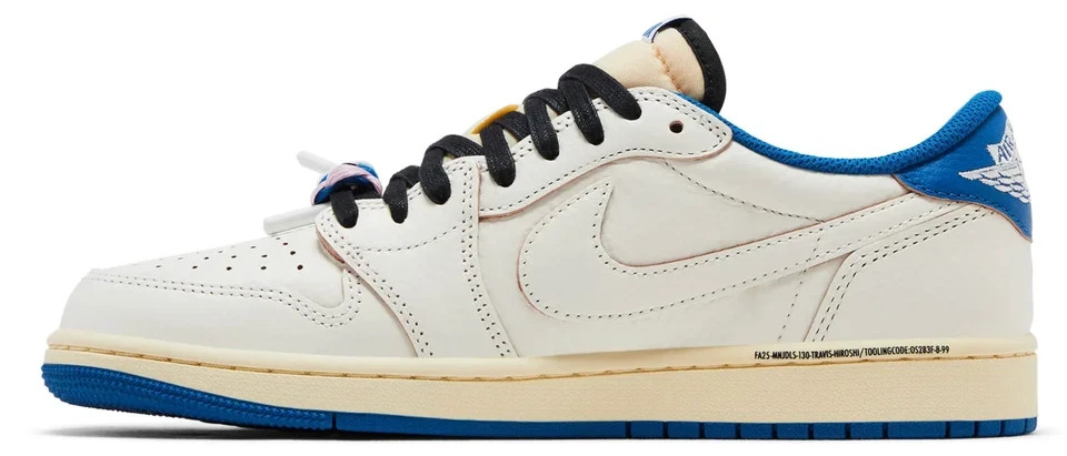 Jordan 1 Low Retro Fragment Travis Sc0tt Military Blue DM7866-104 Men Size US