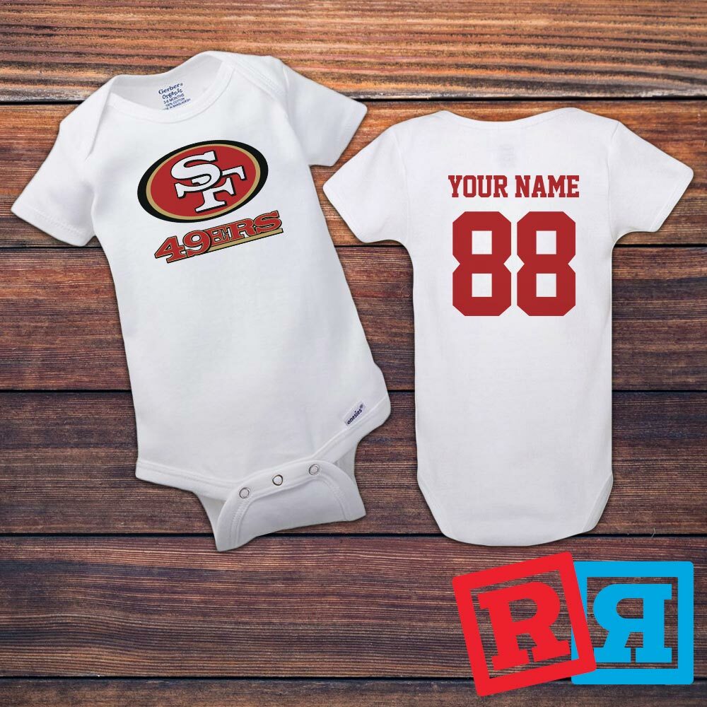 Personalized San Francisco 49ers Gerber Baby Onesie® Cotton Custom Bodysuit