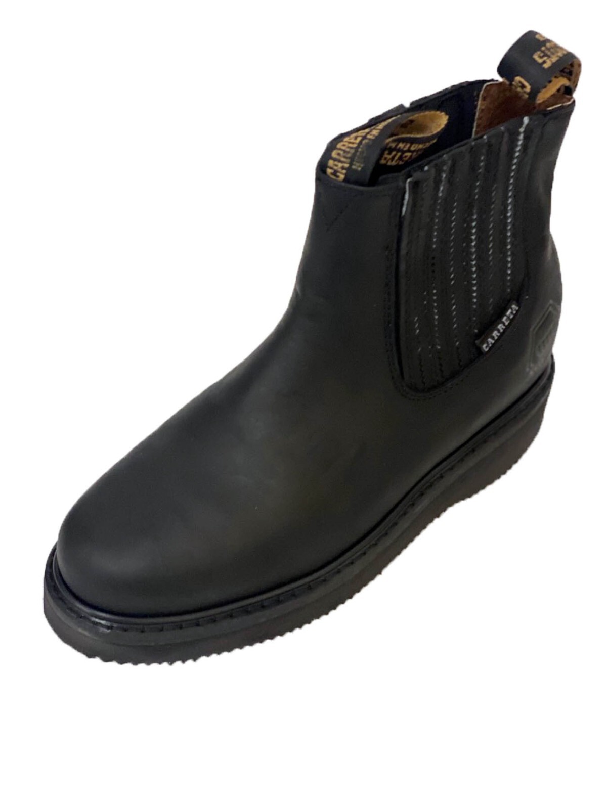 MEN’S AROUND TOE WORK BOTINE BOOTS PULL ON SAFETY GENUINE LEATHER OIL RESISTANT