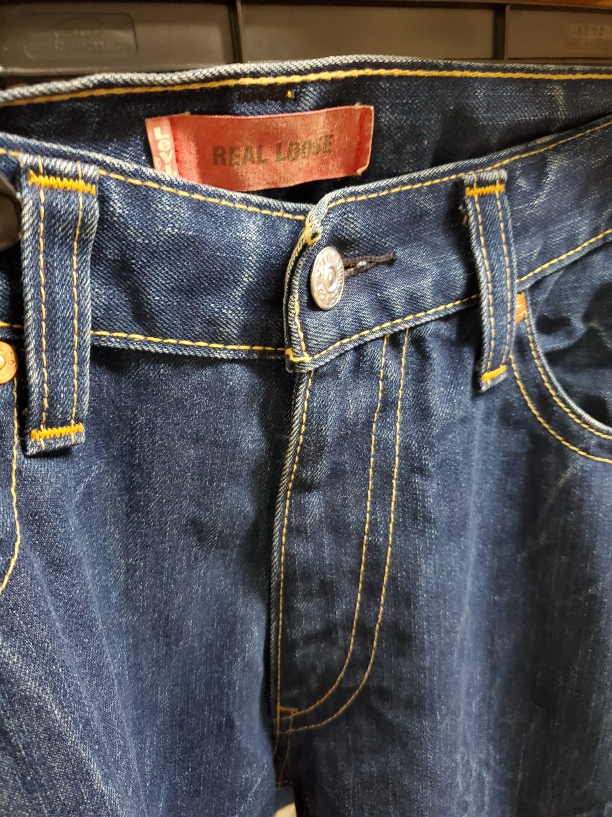 LEVI’S TYPE 1 Real Loose Jeans 36×34 Baggy Skate Indigo Blue Vtg Wide Leg