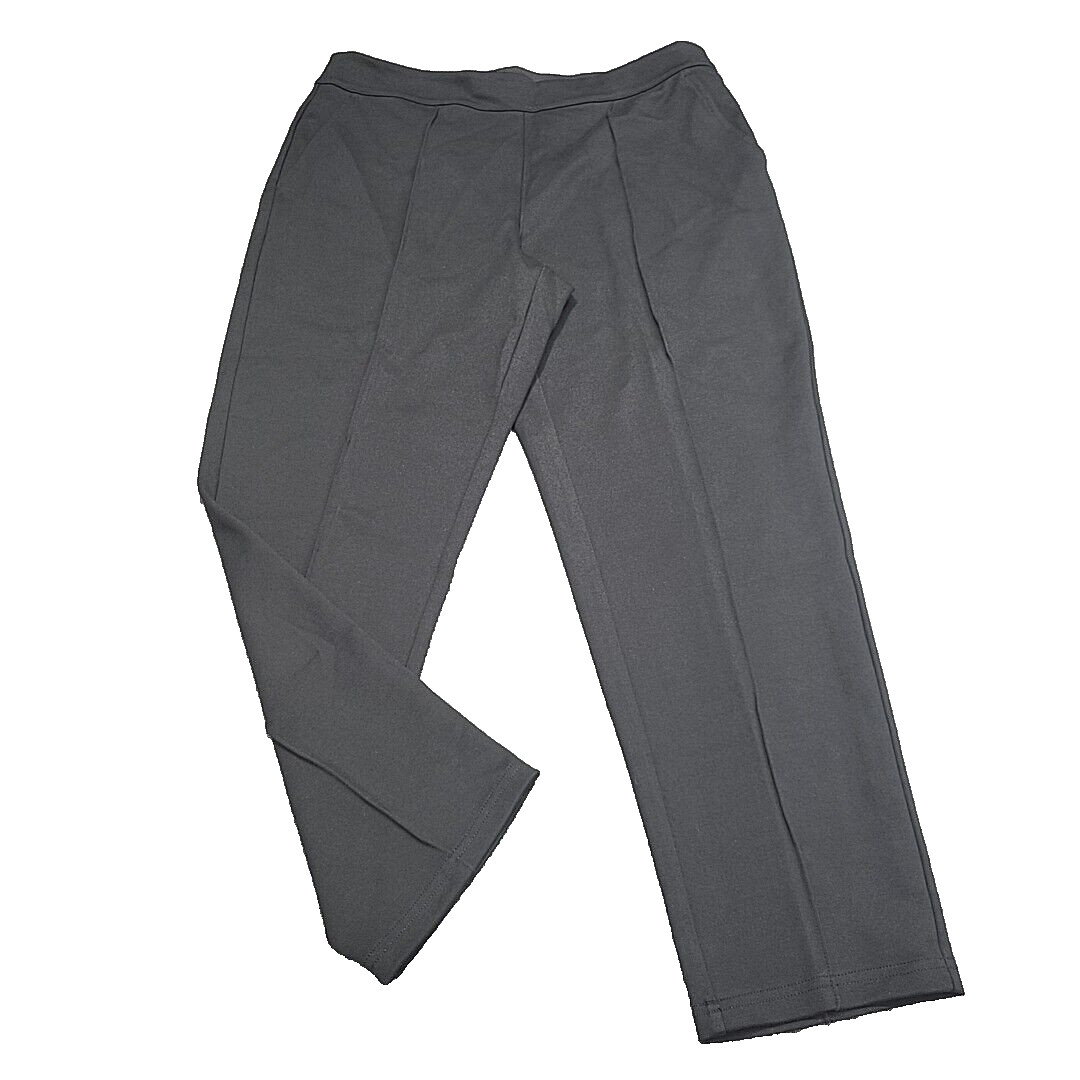 Encore by Idina Menzel Womens Pull On Ponte Pants Black Size Petite Medium