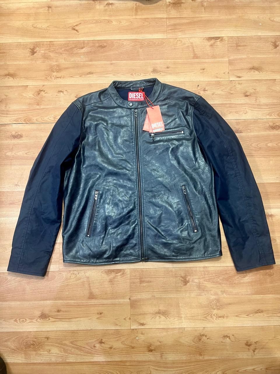Diesel Men Leather Jacket Size L